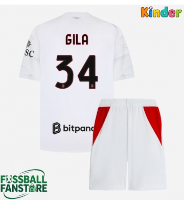 AC Milan Mario Gila #34 Replik Auswärtstrikot Kinder 2026-27 Kurzarm (+ Kurze Hosen)